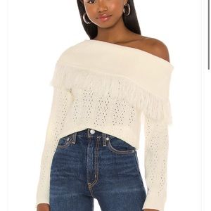 NWT Tularosa Baies fringe sweater as seen on revolve